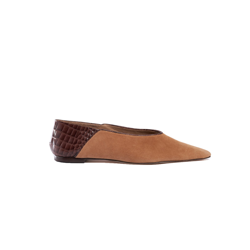 Ballerina Trevi Nobuck Camel