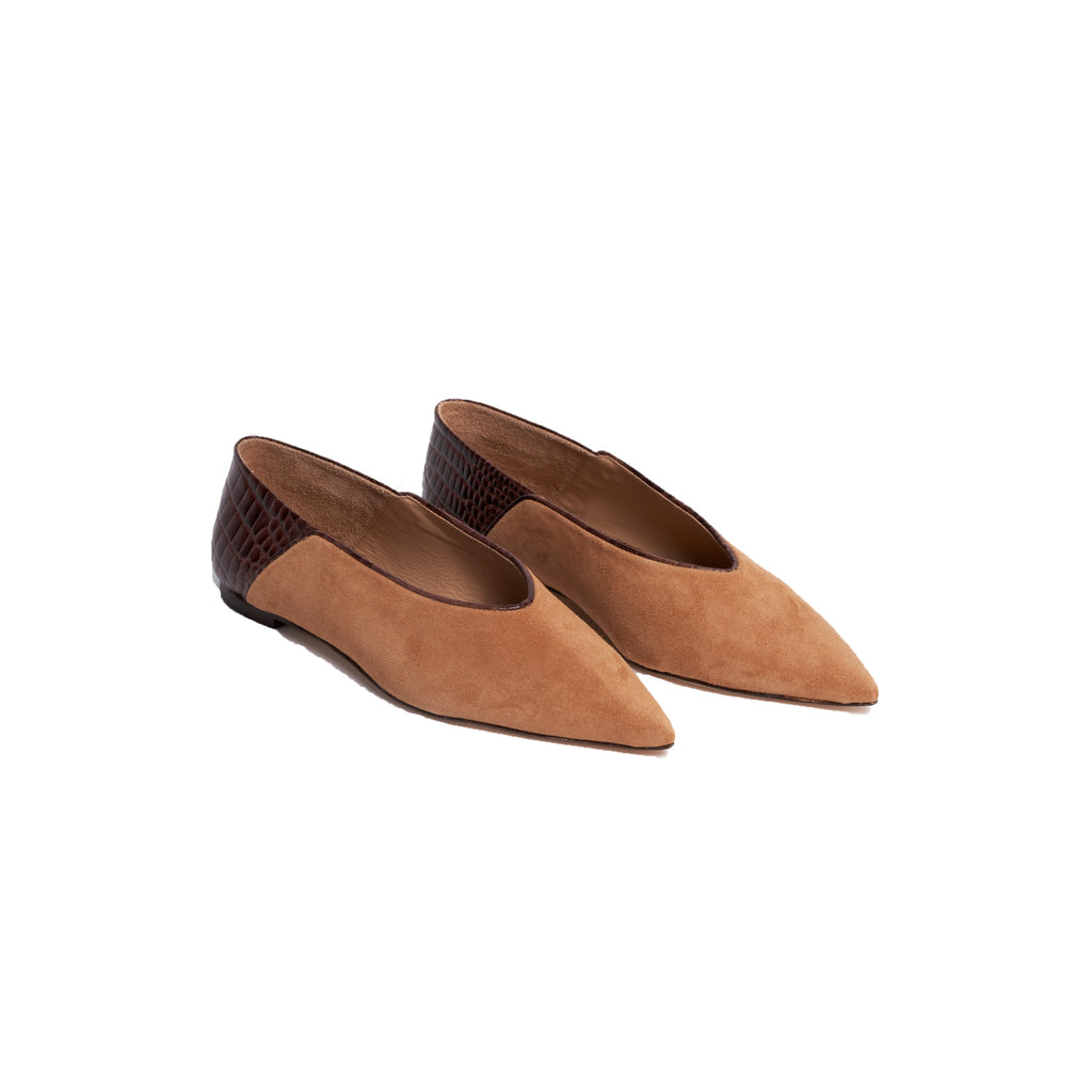 Ballerina Trevi Nobuck Camel